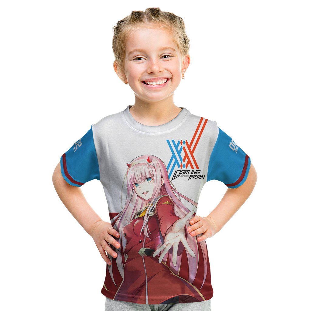 002 Zero Two Strelitzia Kid T Shirt Anime Style TS04 - The Mazicc - Toddler 2/Size 00 - Multicolor -