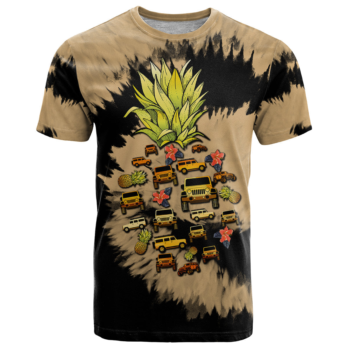 jeep-pineapple-bleach-tie-dye-style-catch-a-wave-t-shirt