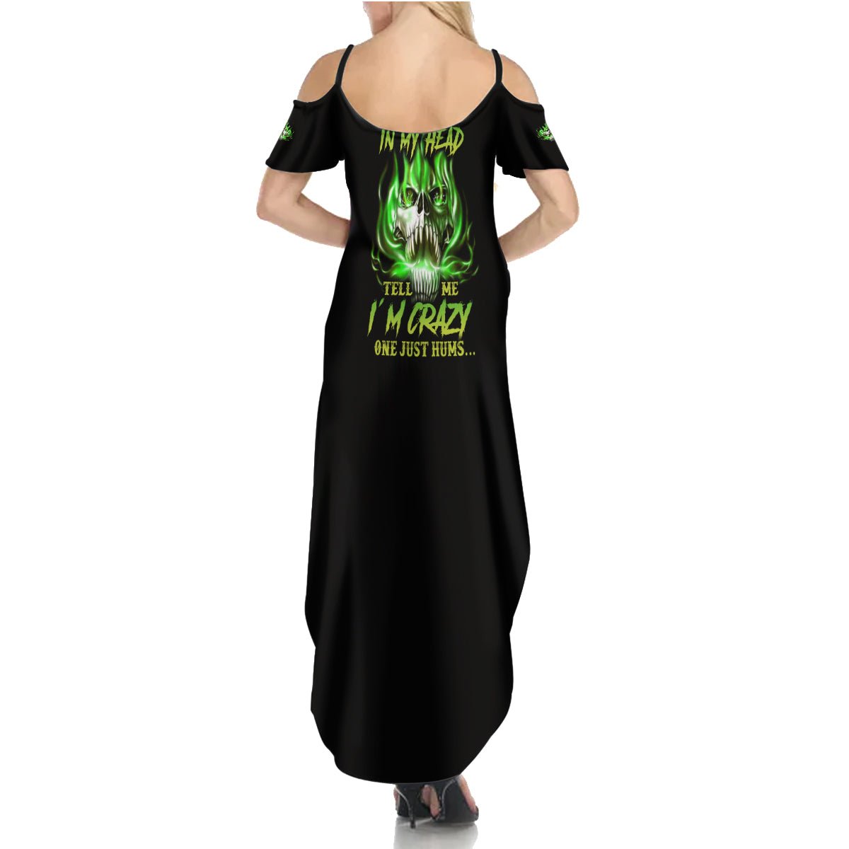 9 Of 10 Voices In My Head Fire Skull Summer Maxi Dress TS04 - The Mazicc - Women - S - Multicolor