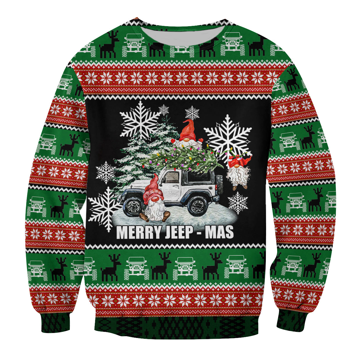 Sweatershirt JEEP Ugly - Merry Jeep-Mas