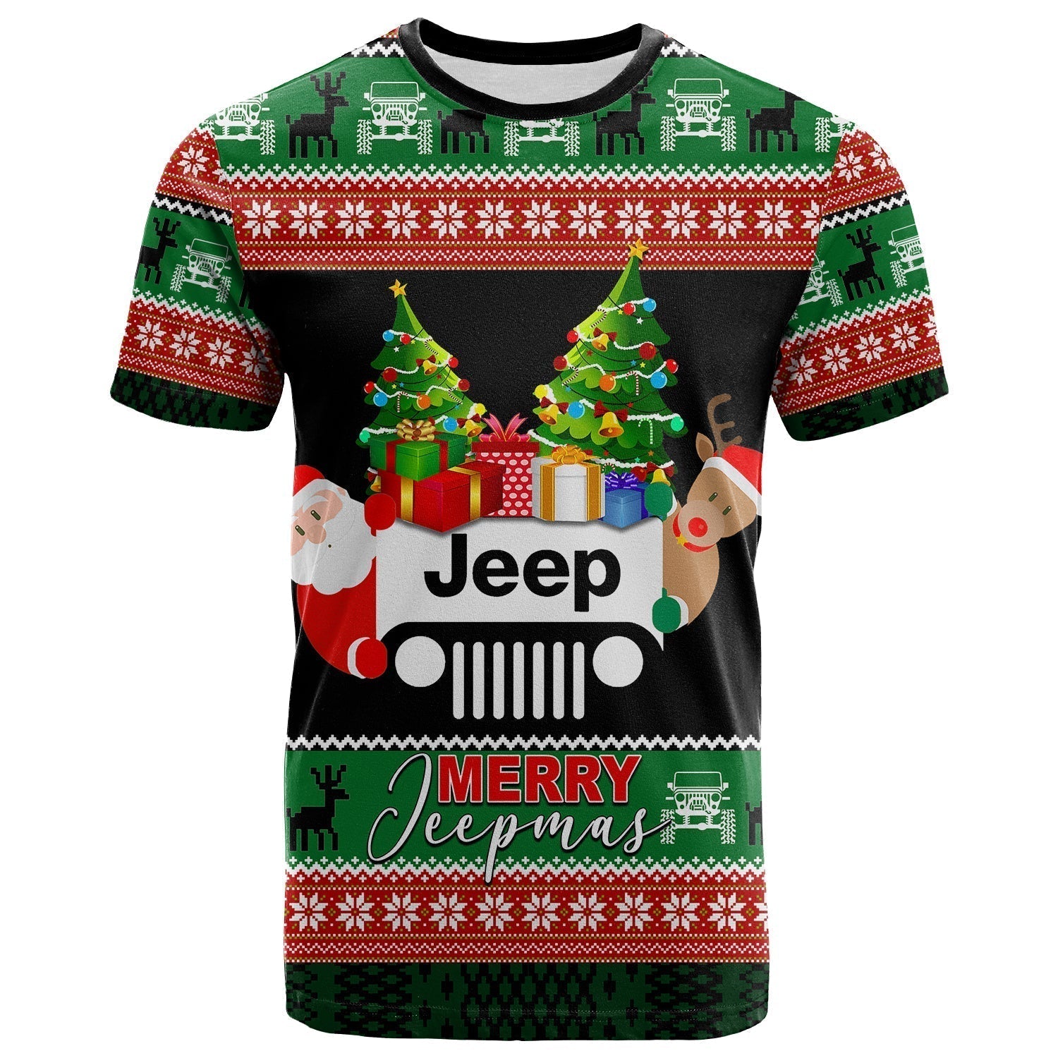 T Shirt JEEP - Santa Claus Chistmas Ugly No.1