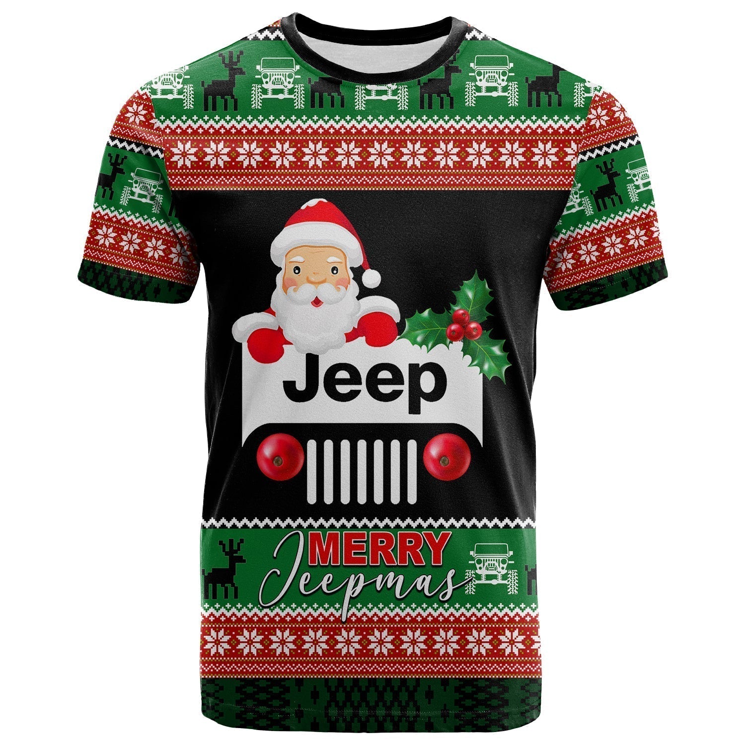 T Shirt JEEP - Santa Claus Chistmas Ugly No.2