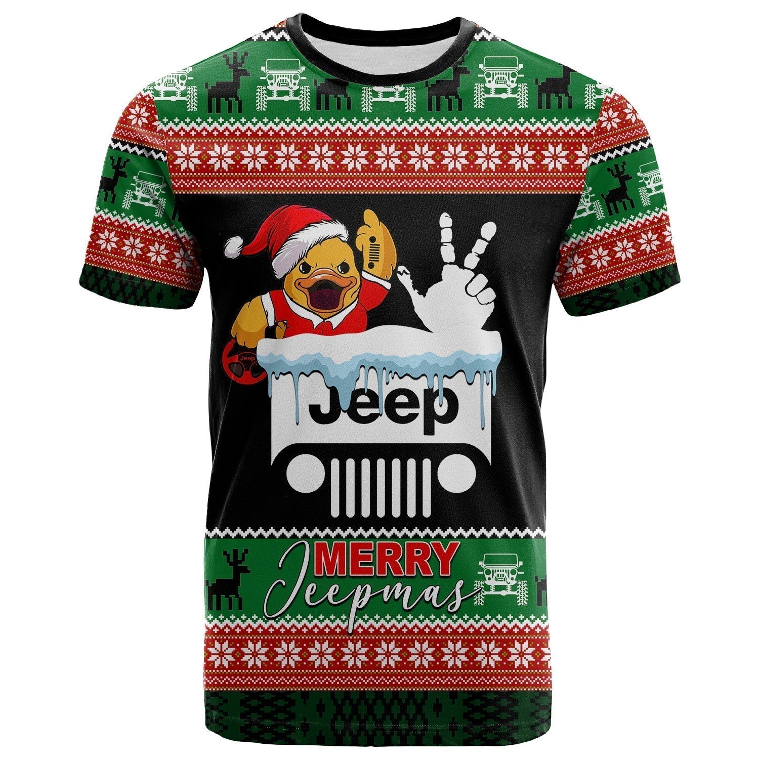 T Shirt JEEP - Duck Duck Jeep Chistmas Ugly