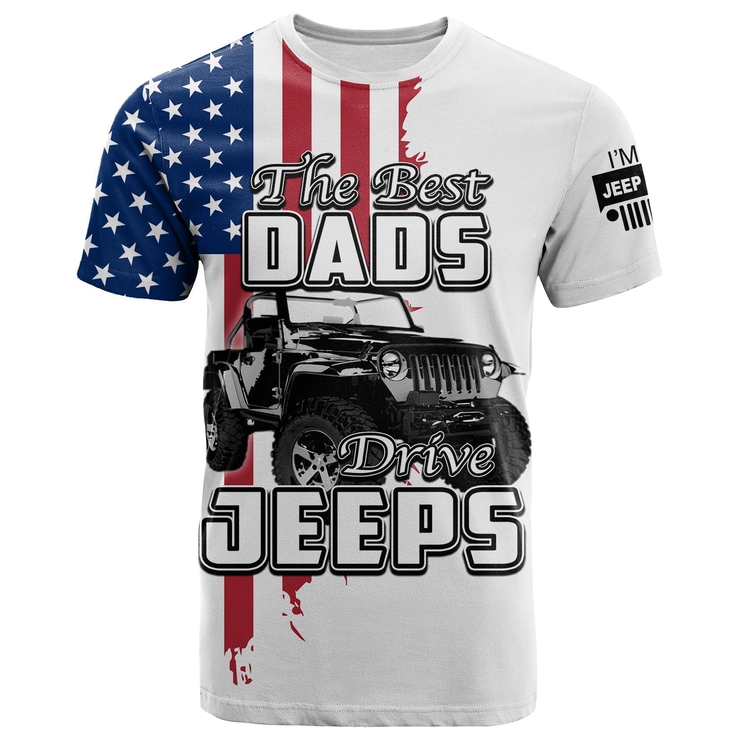 custom-personalised-father-day-t-shirt-jeep-dad-no1-white-style