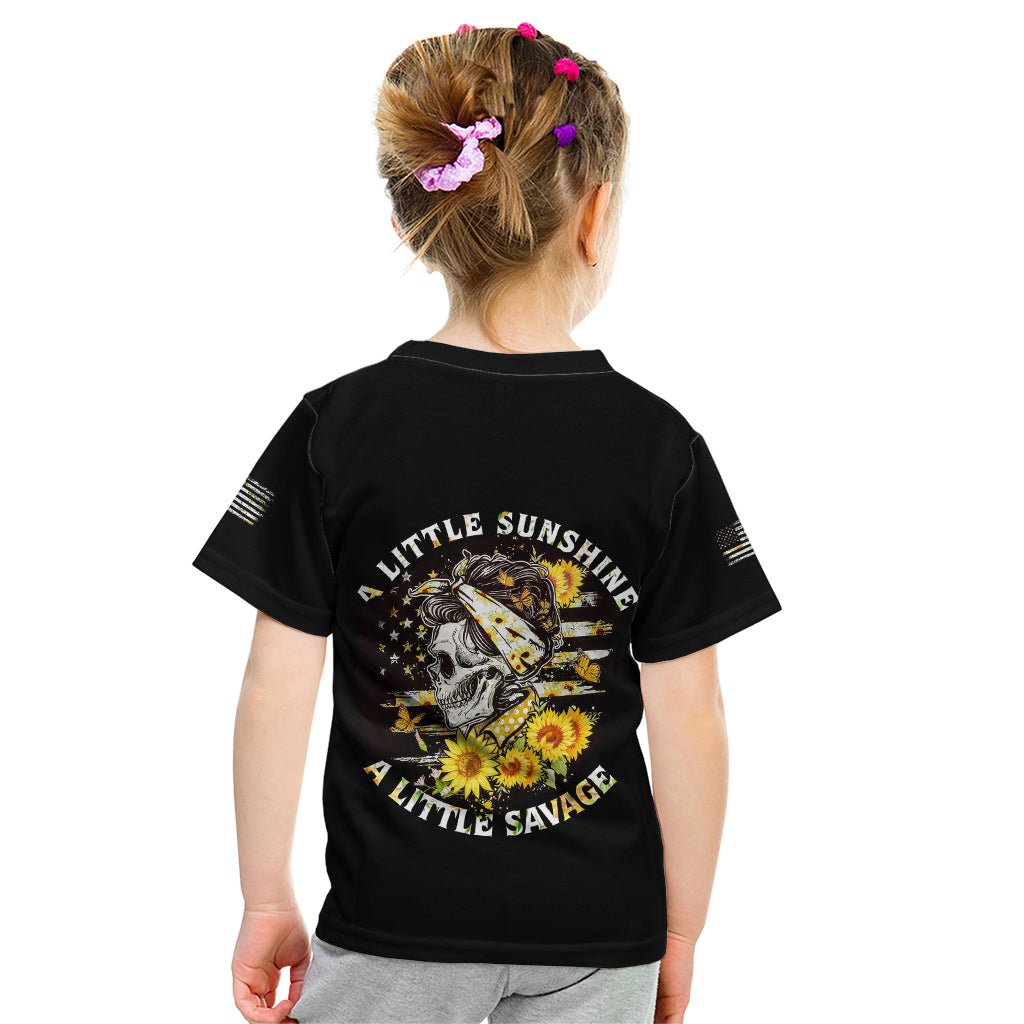 A Little Sunshine A Little Savage Skull Kid T Shirt TS04 - The Mazicc - Toddler 2/Size 00 - Multicolor -