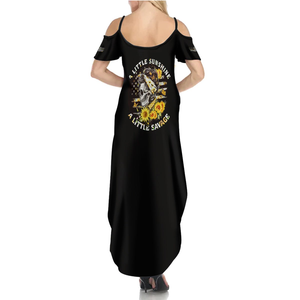 A Little Sunshine A Little Savage Skull Summer Maxi Dress TS04 - The Mazicc - Women - S - Multicolor