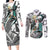 Aigis Persona Couples Matching Long Sleeve Bodycon Dress and Long Sleeve Button Shirt Anime Mix Polygon Cyber Style TS04 - The Mazicc - S - S - Multicolor