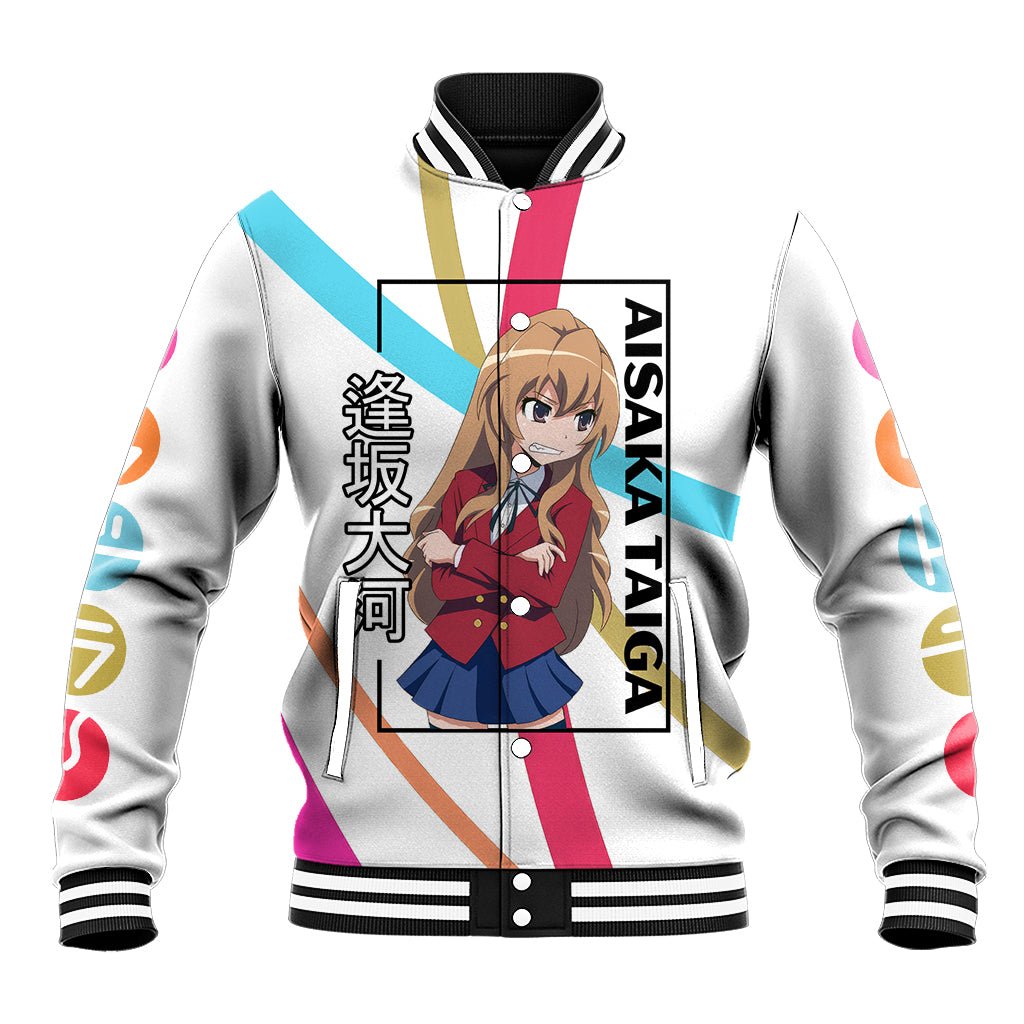 Aisaka Taiga Baseball Jacket Toradora Anime Style TS04 - The Mazicc - Unisex - S - White