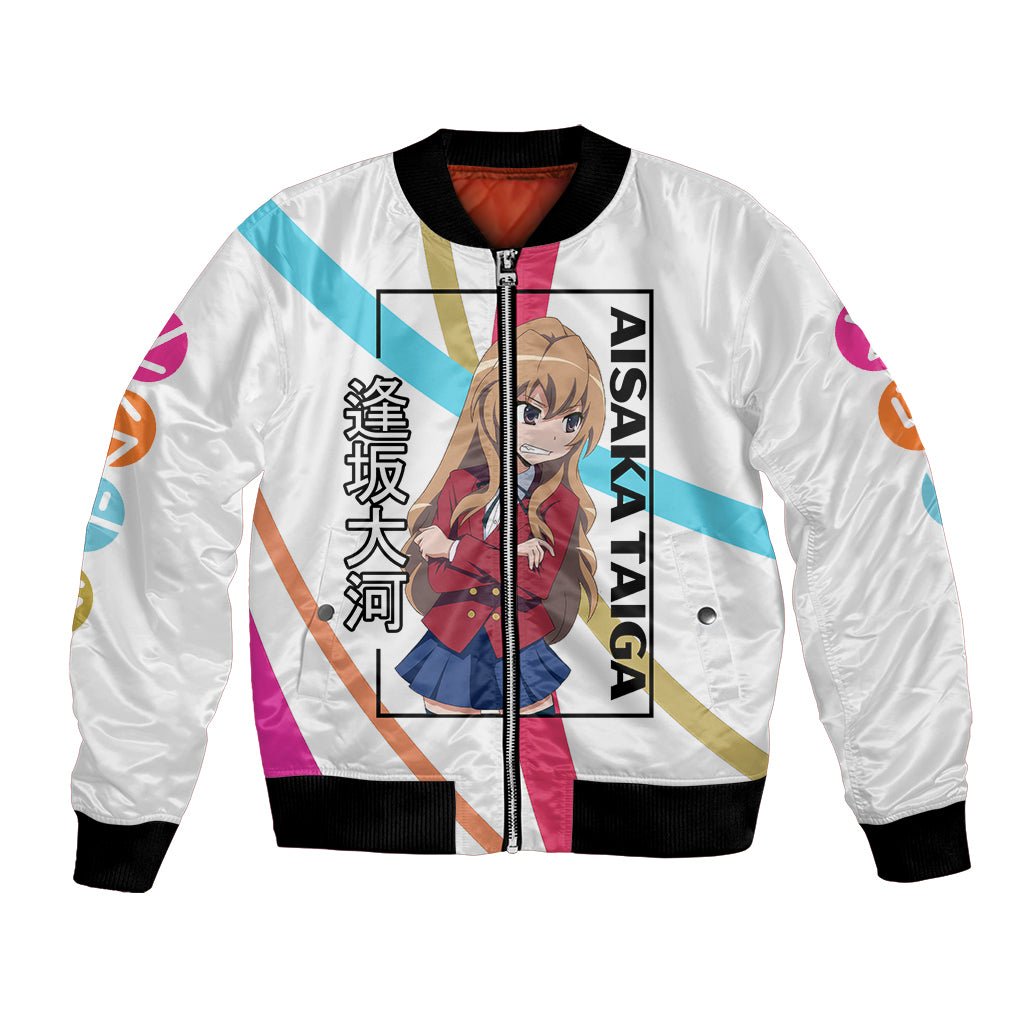 Aisaka Taiga Bomber Jacket Toradora Anime Style TS04 - The Mazicc - Unisex - S - White