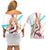 Aisaka Taiga Couples Matching Off Shoulder Short Dress and Hawaiian Shirt Toradora Anime Style TS04 - The Mazicc - S - S - White