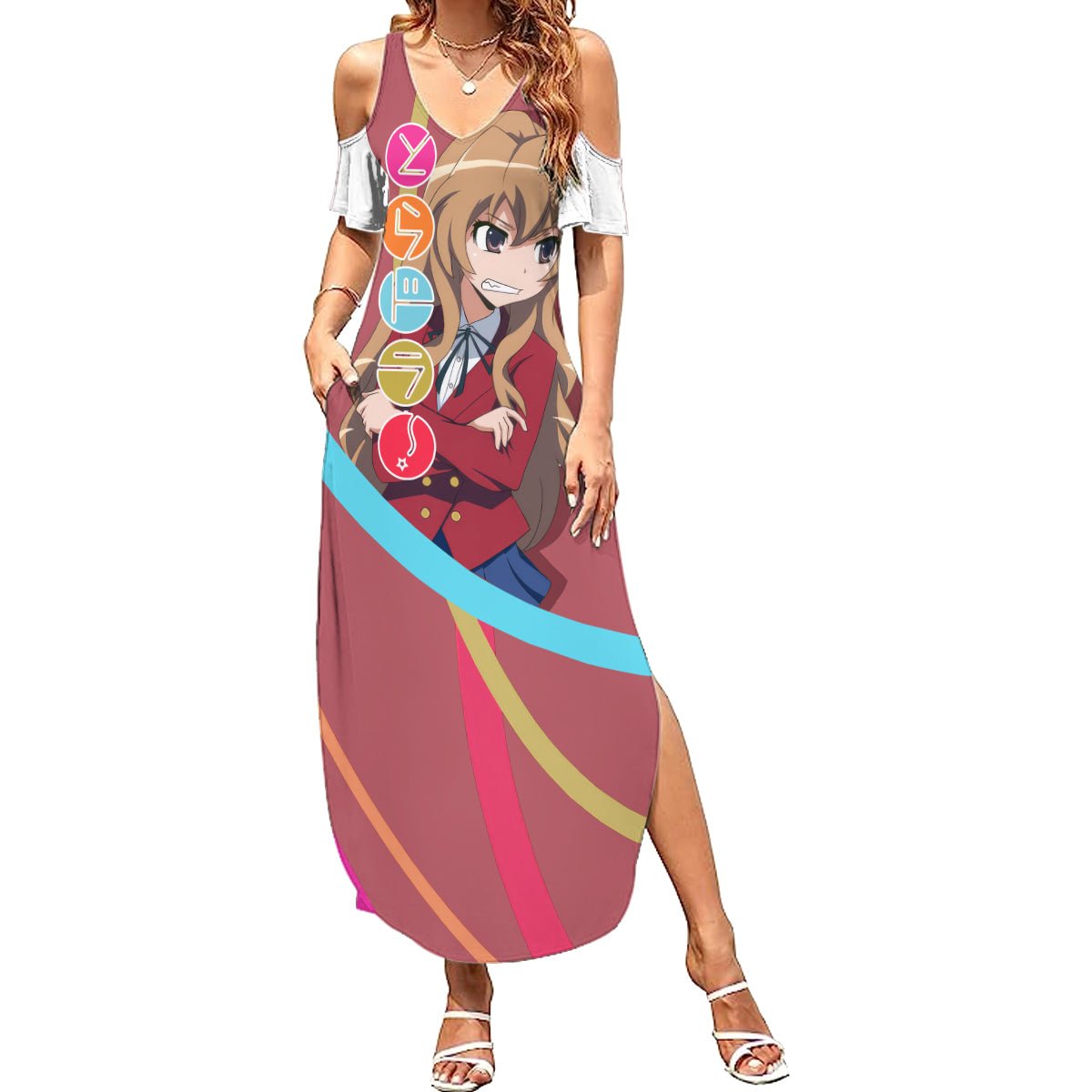 Aisaka Taiga Summer Maxi Dress Toradora TS04 - The Mazicc - Women - S - Red/White