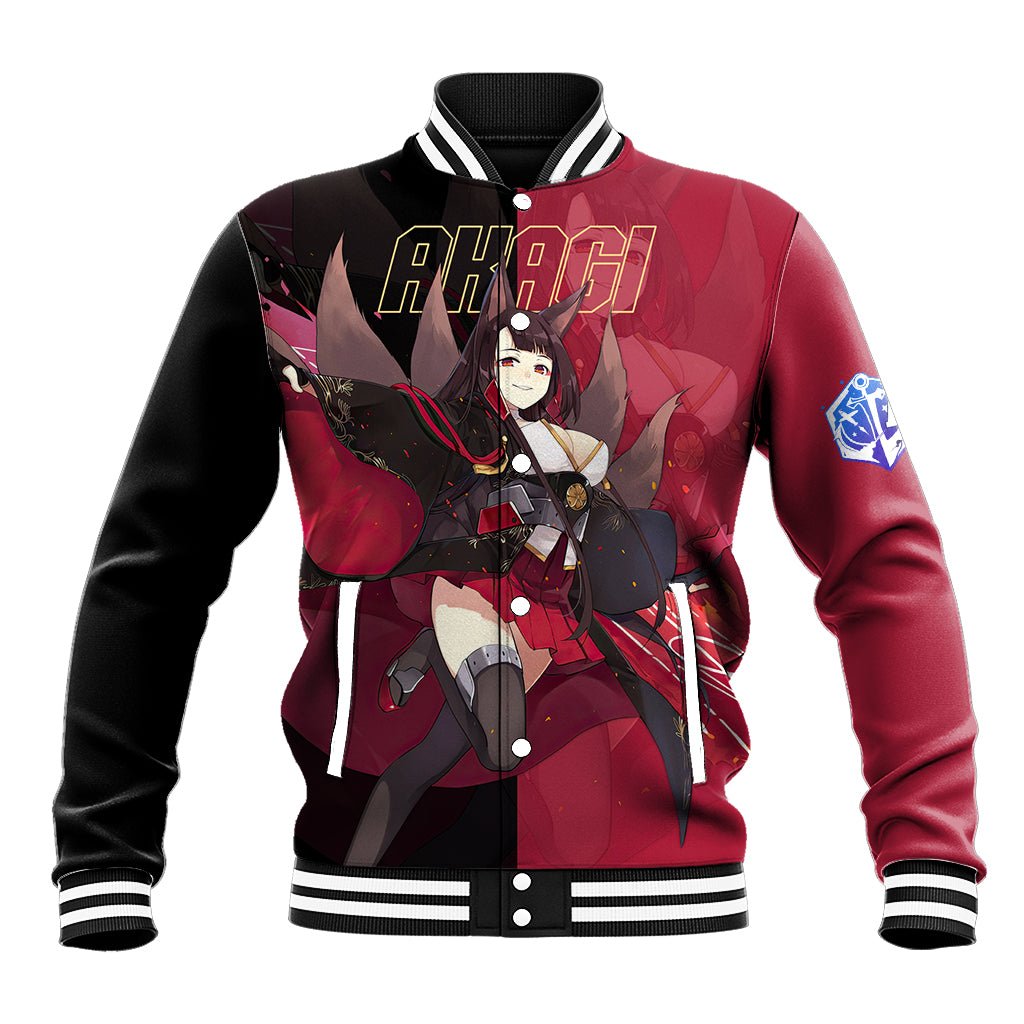 Akagi - Azur Lane Baseball Jacket Anime Game Style TS04 - The Mazicc - Unisex - S - Black/Red