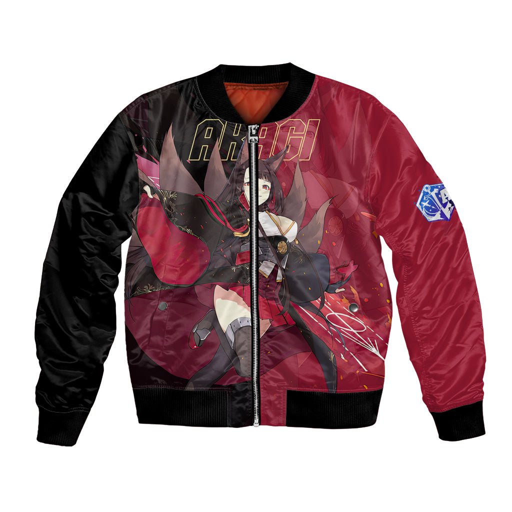 Akagi - Azur Lane Bomber Jacket Anime Game Style TS04 - The Mazicc - Unisex - S - Black/Red