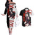 Akame - Akame ga Kill Couples Matching Off The Shoulder Long Sleeve Dress and Hawaiian Shirt Anime Mix Grunge Blood Style TS04 - The Mazicc - S - S - Black/White