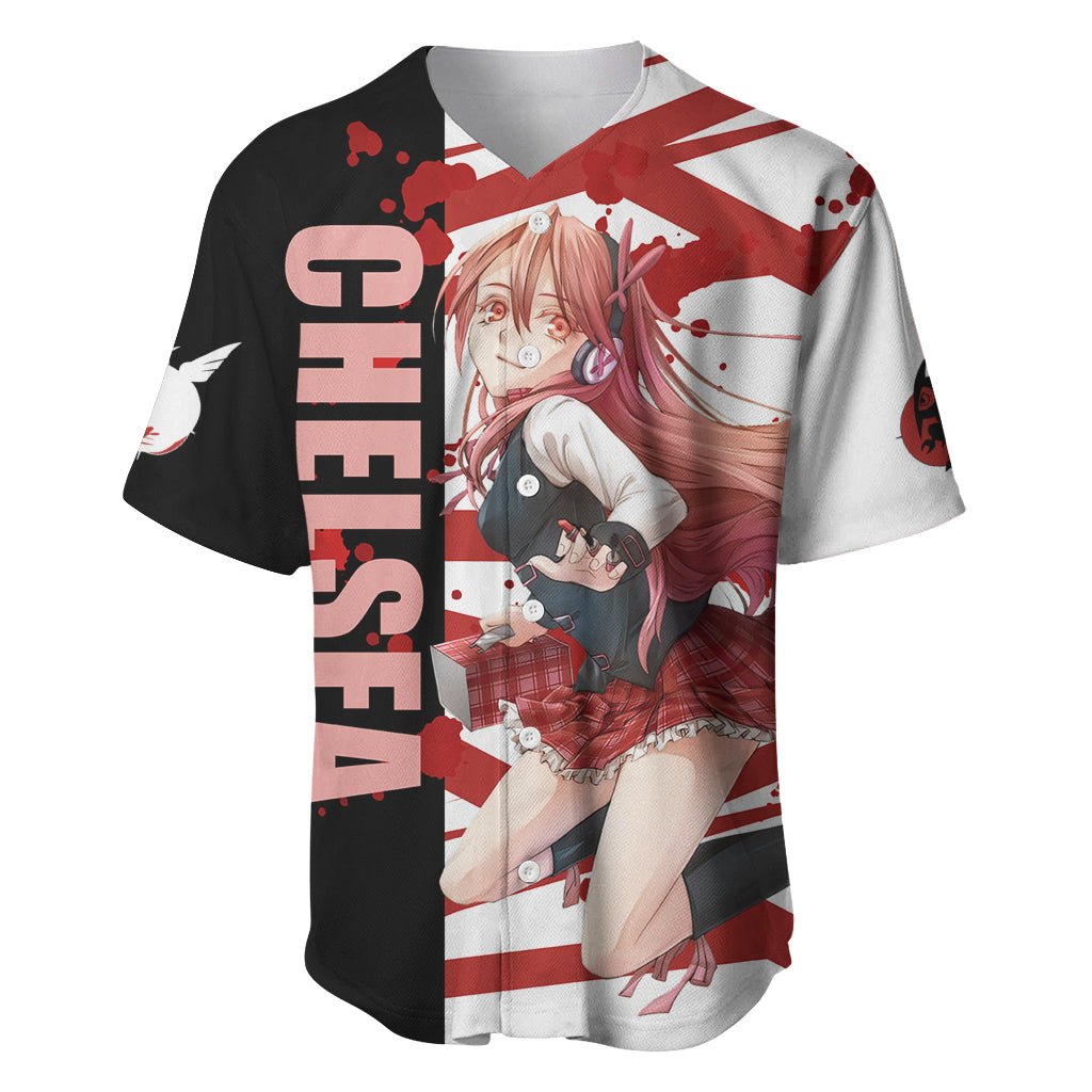 Akame Chelsea Anime Baseball Jersey Akame ga Kill TS04 - The Mazicc - S - Black/White -