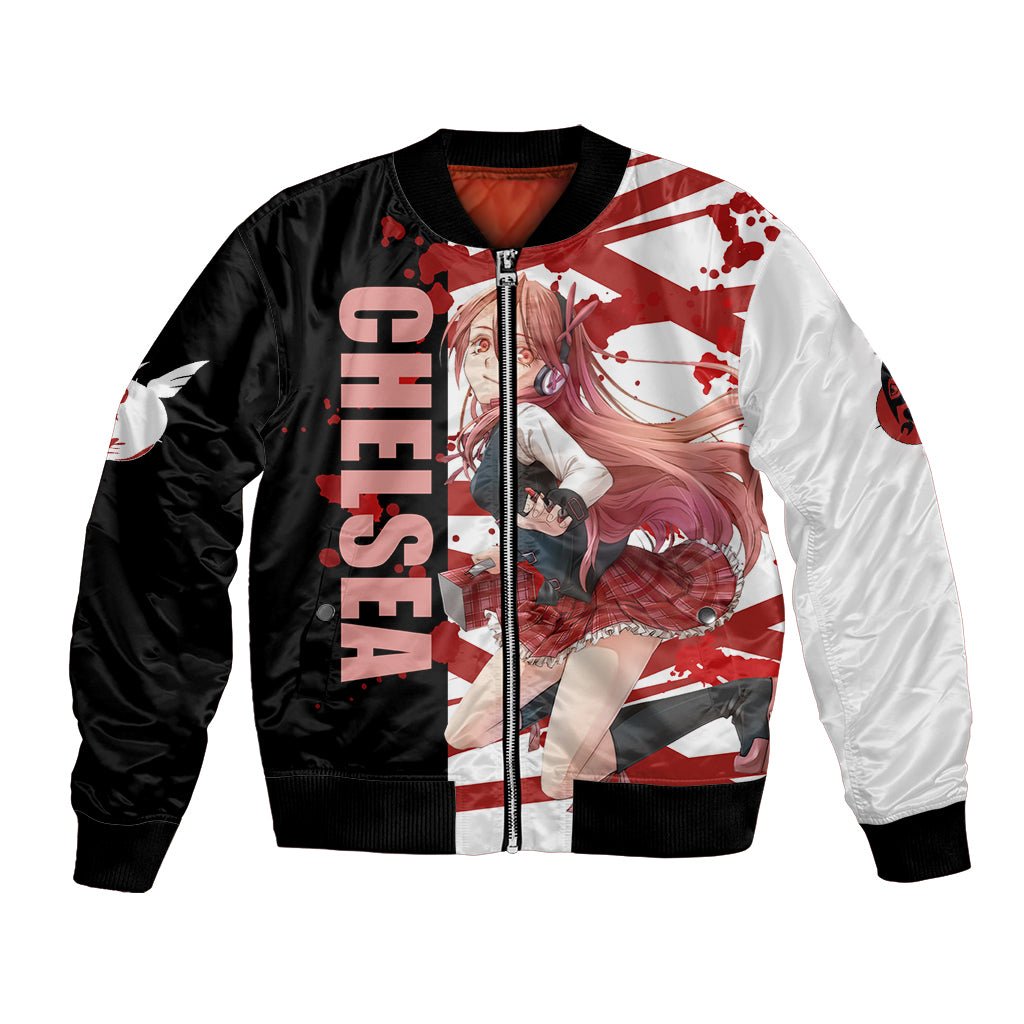 Akame Chelsea Anime Bomber Jacket Akame ga Kill TS04 - The Mazicc - Unisex - S - Black/White