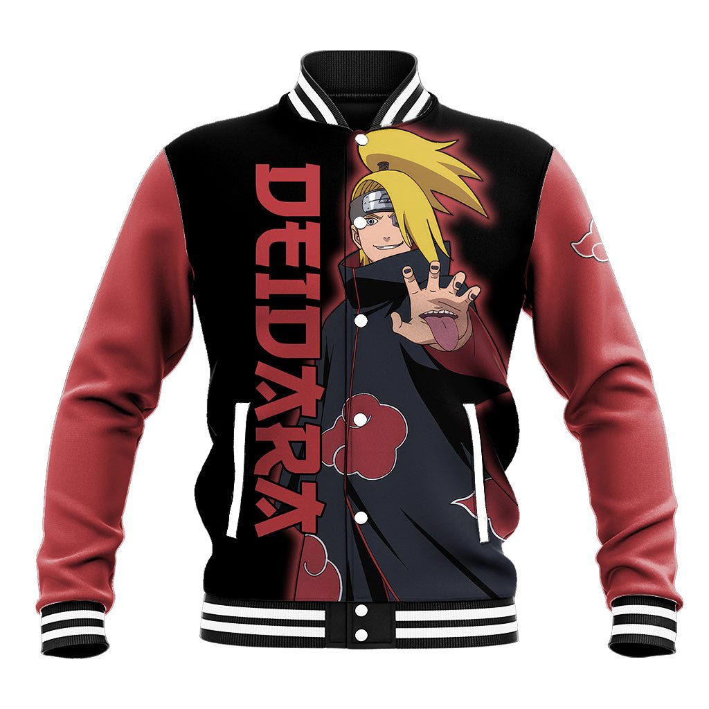 Akatsuki Deidara Baseball Jacket Naruto TS04 - The Mazicc - Unisex - S - Black/Red