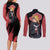 Akatsuki Deidara Couples Matching Long Sleeve Bodycon Dress and Long Sleeve Button Shirt Naruto TS04 - The Mazicc - S - S - Black/Red