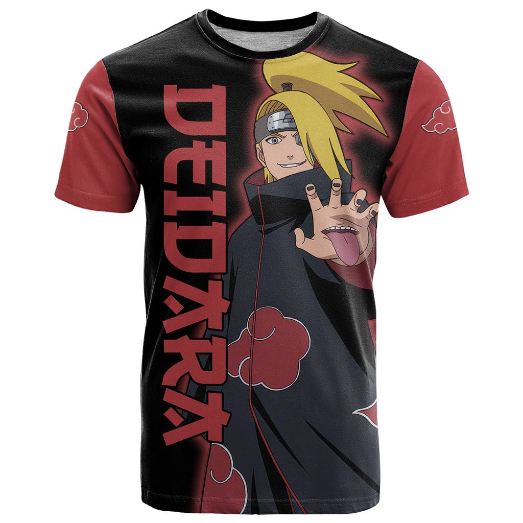 Akatsuki Deidara T Shirt Naruto TS04 - The Mazicc - Adult - S - Black/Red