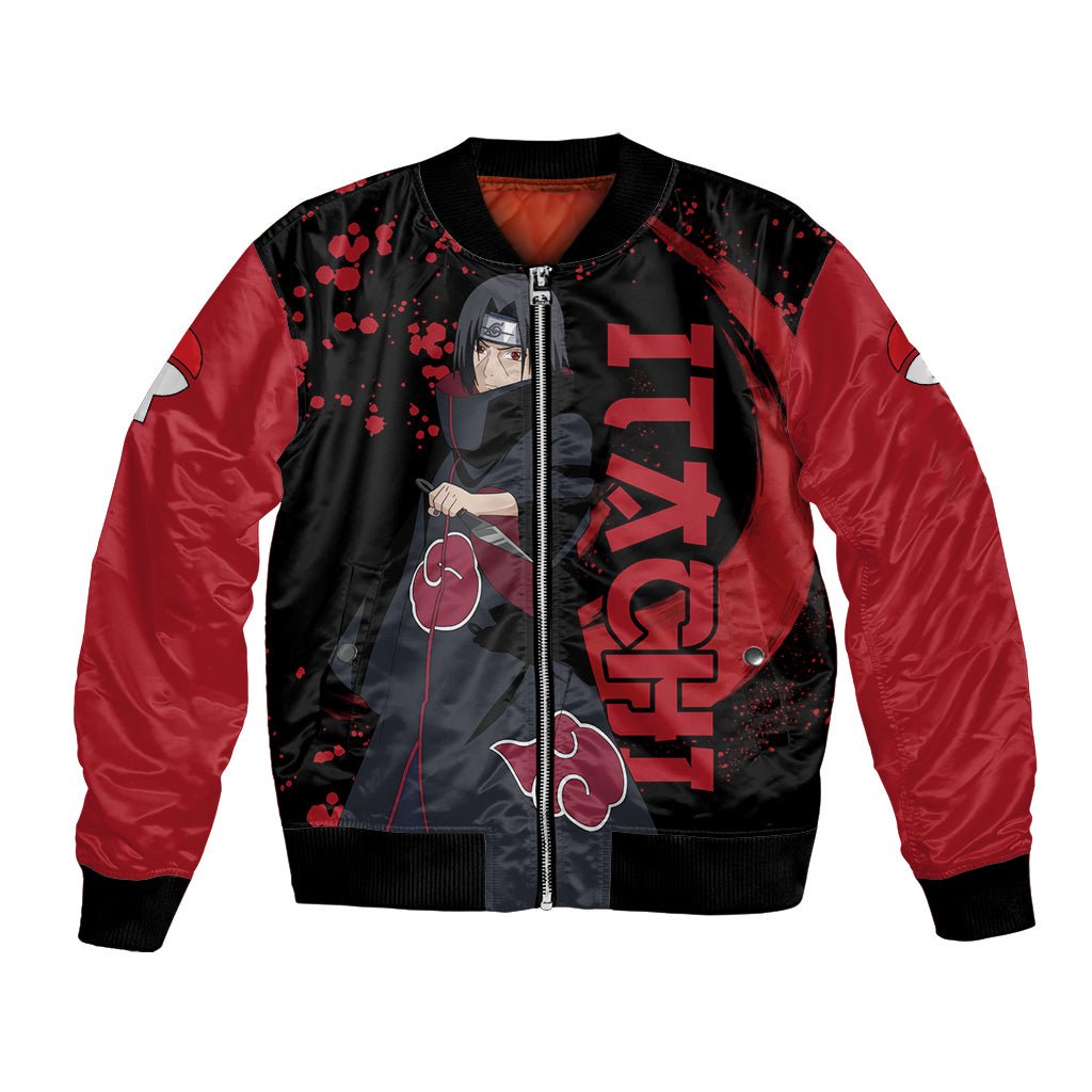 Akatsuki Itachi Bomber Jacket Naruto TS04 - The Mazicc - Unisex - S - Black/Red