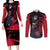 Akatsuki Itachi Couples Matching Long Sleeve Bodycon Dress and Long Sleeve Button Shirt Naruto TS04 - The Mazicc - S - S - Black/Red