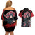 Akatsuki Itachi Couples Matching Off Shoulder Short Dress and Hawaiian Shirt Naruto TS04 - The Mazicc - S - S - Black/Red