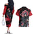 Akatsuki Itachi Couples Matching Off The Shoulder Long Sleeve Dress and Hawaiian Shirt Naruto TS04 - The Mazicc - S - S - Black/Red