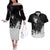 Akatsuki Itachi Uchiha Akatsuki Itachi Uchiha Couples Matching Off The Shoulder Long Sleeve Dress and Hawaiian Shirt TS04 - The Mazicc - S - S - Black