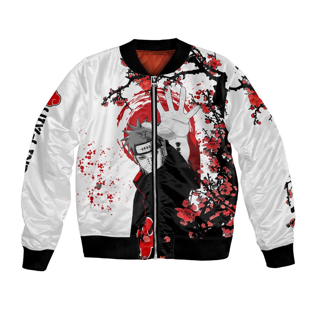 Akatsuki Pain - Anime Japan Styles Bomber Jacket TS04 - The Mazicc - Unisex - S - White