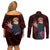 Akatsuki Pain - Anime Tie - Dye Style Couples Matching Off Shoulder Short Dress and Long Sleeve Button Shirt TS04 - The Mazicc - S - S - Multicolor