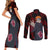 Akatsuki Pain - Anime Tie - Dye Style Couples Matching Short Sleeve Bodycon Dress and Long Sleeve Button Shirt TS04 - The Mazicc - S - S - Multicolor