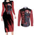 Akatsuki Sasori Couples Matching Long Sleeve Bodycon Dress and Long Sleeve Button Shirt Naruto TS04 - The Mazicc - S - S - Black/Red