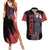 Akatsuki Sasori Couples Matching Summer Maxi Dress and Hawaiian Shirt Naruto TS04 - The Mazicc - S - S - Black/Red