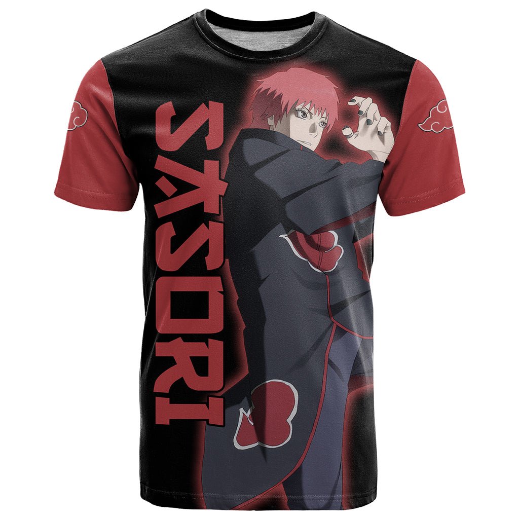 Akatsuki Sasori T Shirt Naruto TS04 - The Mazicc - Adult - S - Black/Red