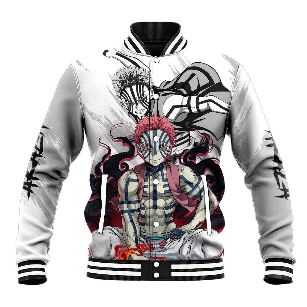 Akaza Baseball Jacket Demon Slayer TS04 - The Mazicc - Unisex - S - White