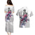 Akaza Couples Matching Puletasi and Hawaiian Shirt Demon Slayer TS04 - The Mazicc - S - S - White