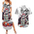 Akaza Couples Matching Summer Maxi Dress and Hawaiian Shirt Demon Slayer TS04 - The Mazicc - S - S - White