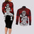 Akaza Demon Slayer Couples Matching Long Sleeve Bodycon Dress and Long Sleeve Button Shirt Japan Art TS04 - The Mazicc - S - S - Red