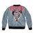 Akaza - Demons Layer Bomber Jacket Anime Mix Japan Pattern Style TS04 - The Mazicc - Unisex - S - Gray/Red