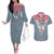 Akaza - Demons Layer Couples Matching Off The Shoulder Long Sleeve Dress and Hawaiian Shirt Anime Mix Japan Pattern Style TS04 - The Mazicc - S - S - Gray/Red