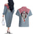 Akaza - Demons Layer Couples Matching Off The Shoulder Long Sleeve Dress and Hawaiian Shirt Anime Mix Japan Pattern Style TS04 - The Mazicc - S - S - Gray/Red