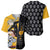 Albarn Maka Soul Eater Baseball Jersey Anime Art Mix With Skull Pattern Style TS04 - The Mazicc - S - Black/Yellow -