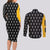 Albarn Maka Soul Eater Couples Matching Long Sleeve Bodycon Dress and Long Sleeve Button Shirt Anime Art Mix With Skull Pattern Style TS04 - The Mazicc - S - S - Black/Yellow