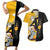 Albarn Maka Soul Eater Couples Matching Short Sleeve Bodycon Dress and Hawaiian Shirt Anime Art Mix With Skull Pattern Style TS04 - The Mazicc - S - S - Black/Yellow