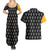 Albarn Maka Soul Eater Couples Matching Summer Maxi Dress and Hawaiian Shirt Anime Art Mix With Skull Pattern Style TS04 - The Mazicc - S - S - Black/Yellow