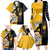 Albarn Maka Soul Eater Family Matching Long Sleeve Bodycon Dress and Hawaiian Shirt Anime Art Mix With Skull Pattern Style TS04 - The Mazicc - Dad's Shirt - Short Sleeve - S - Black/Yellow