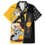 Albarn Maka Soul Eater Family Matching Long Sleeve Bodycon Dress and Hawaiian Shirt Anime Art Mix With Skull Pattern Style TS04 - The Mazicc - Dad's Shirt - Short Sleeve - S - Black/Yellow