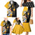 Albarn Maka Soul Eater Family Matching Mermaid Dress and Hawaiian Shirt Anime Art Mix With Skull Pattern Style TS04 - The Mazicc - Dad's Shirt - Short Sleeve - S - Black/Yellow