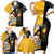 Albarn Maka Soul Eater Family Matching Short Sleeve Bodycon Dress and Hawaiian Shirt Anime Art Mix With Skull Pattern Style TS04 - The Mazicc - Dad's Shirt - Short Sleeve - S - Black/Yellow