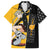 Albarn Maka Soul Eater Family Matching Short Sleeve Bodycon Dress and Hawaiian Shirt Anime Art Mix With Skull Pattern Style TS04 - The Mazicc - Dad's Shirt - Short Sleeve - S - Black/Yellow